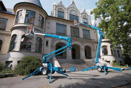 started and finished quicker. With easy-to-tow mobillity and simple pictograph controls, it s no wonder that Genie trailer-mounted Z -booms take productivity to new heights.