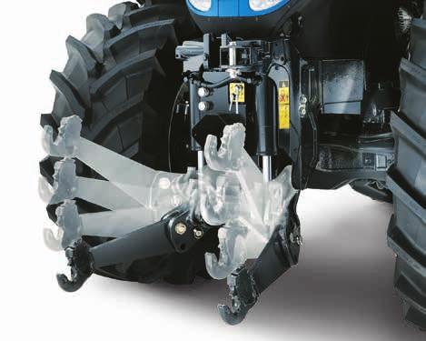 24 25 THREE-POINT HITCH, PTO AND SERVICE HYDRAULIC POWER TO MEET YOUR DEMANDS Closed-center load-sensing hydraulics contribute to the unmatched performance of T7 Series tractors.