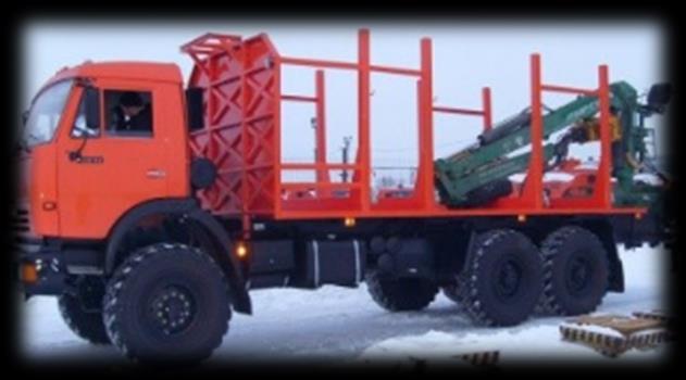 Log Truck with Knuckle Boom Crane on КАМАZ-43118 (6x6) Chassis Log Trucks, Timber Trucks Timber Truck with Knuckle Boom Crane on
