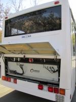 Electric bus is equipped with 48 kw charger, complete recharging of the electric bus takes 8 hours.