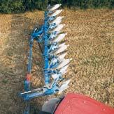 The large clearance between turnover mechanism and tractor enables the tractor to turn sharply = 90 degrees on
