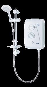 5kw 149 130 Mixer Showers Triton Aspirante Electric Shower Stunning contemporary look Receives pipes from left or right 5 mode showerhead 2 year guarantee parts and labour 8.