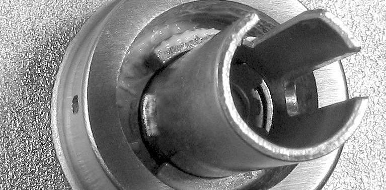 STRIKE INSTALLATION INSTALLATION JIG SECONDARY MOUNTING PLATE HOLES 5/16" (8mm) diameter FIG. 4: STRIKE INSTALLATION CONNECTOR CABLE HOLE 1" (25.4mm) diameter 1. Align strike with latch. 2.