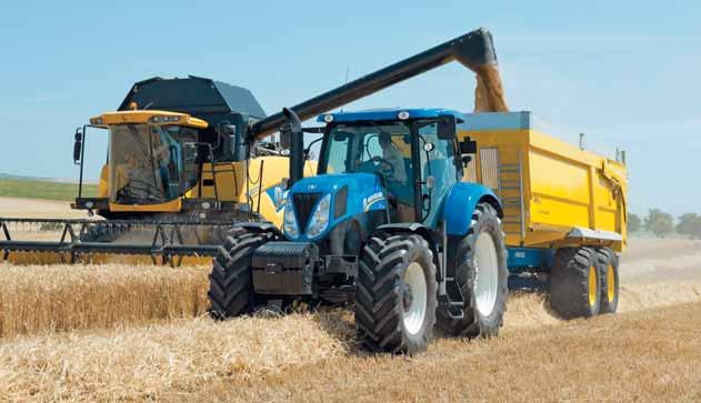 HILLSIDE HARVESTING,THE RIGHT WAY For a combine operation in severe hillside conditions New Holland offers the Model CX5090