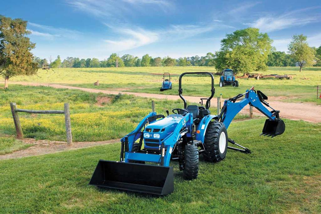 Compact Tractors PREMIUM Tractors STANDARD Tractors IMPLEMENTs B type Hood Hydrostatic power steering with tilt Makes turning easier, improves control and reduces fatigue and