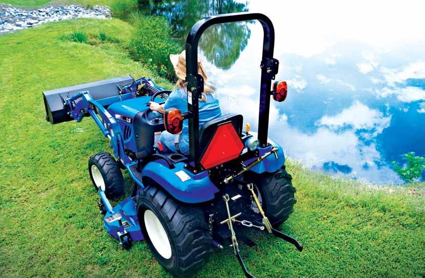 Sub Compact Tractors Standard MID PTO 2000 RPM Mid PTO for optional height adjustable 60" mid-mount mower that produces a smooth and beautiful cut Hydrostatic