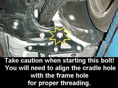 It might be difficult to start the bolt in the hole due to misalignment, so you will need to line up