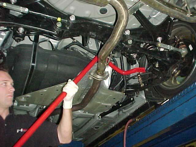 6) Install your new Hotchkis sway bar in the same