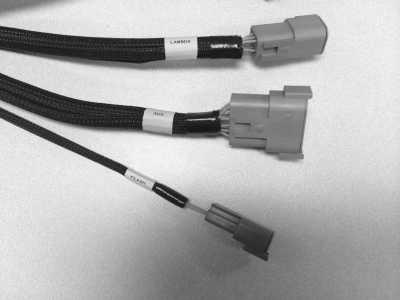 6 Connections Lambda - This 6-way DTM-style connector plugs directly into an optional AEM UEGO extension harness, AEM P/N 30-3600. The Bosch LSU 4.