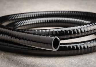 HelaGuard Non-Metallic Reinforced Smooth Tubing LPC Reinforced Smooth Tubing LPC Series, PVC A lightweight, smooth tubing made of a spiral reinforced PVC material that provides high flexibility;