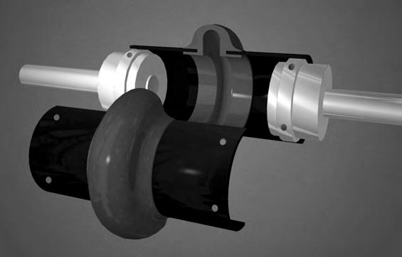 DURA-FLEX METRIC COUPLINGS Patent No. 5,611,732 FEATURES Metric Hardware Designed from the ground up using finite element analysis to maximize flex life. Easy two piece element installation.