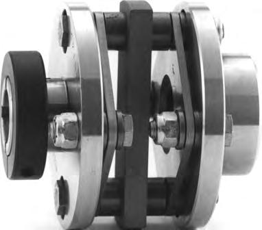 CLOSE COUPLE AX SERIES 4 BOLT CLOSE COUPLED COUPLING (GENERAL USE) The AX series close coupling is made up of two hubs, a steel spacer block, two stainless flex discs and AX hardware.
