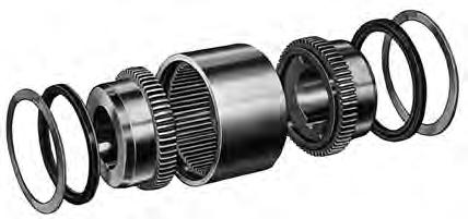 C SERIES CONTINUOUS SLEEVE GEAR COUPLING Two Hubs- One Sleeve- High quality carbon steel Standard Full Flex Double Engagement (C) Flex-Rigid Single Engagement (CFR) Puller holes are optional