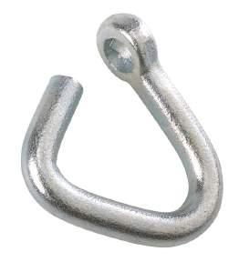 For temporary chain repair and coupling of attachments when using lap links with chain. Use one size larger than chain size. Dimensions Lbs. Self Colored Zinc A B Each Lbs. Kgs.