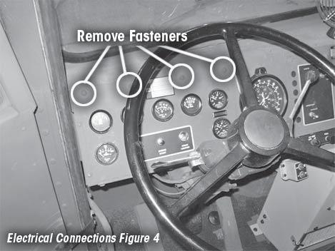 to open terminal on bottom of ignition switch. Secure wire with nylon tie wrap and reattach cluster panel to dash. See Figure 5 7.