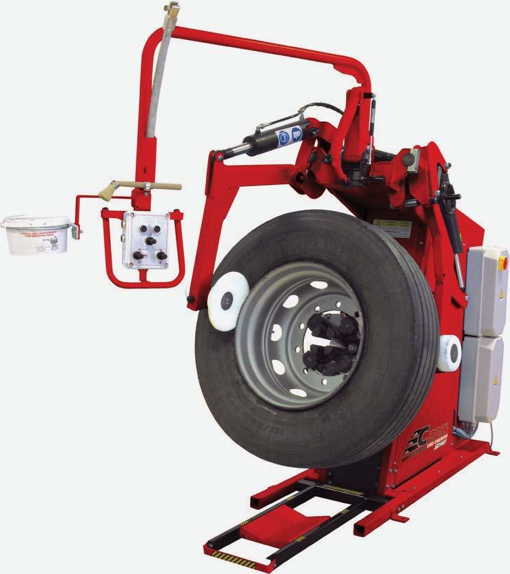 SUPER FAST TRUCK TIRE CHANGER The patented operating system of the C601N tire changer