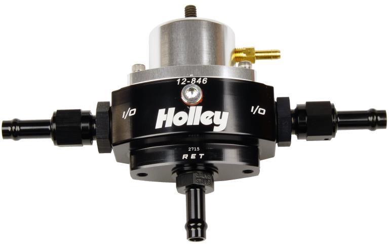 The hose barb adapters must be inserted into the Holley filter as shown. Note: Do NOT use thread tape of any type, which tends to come off in pieces and clog filters and injectors.