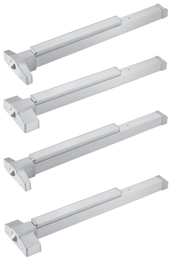 The IDC 8000 Series is a heavy-duty push bar exit device which has two external surface styles: Smooth Device Body and Grooved