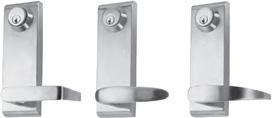 DEVICE OUTSIDE TRIM MODEL 58L SERIES ESCUTCHEON LEVERS FEATURES: 1. Non handed, easily installed with exit device. 2.