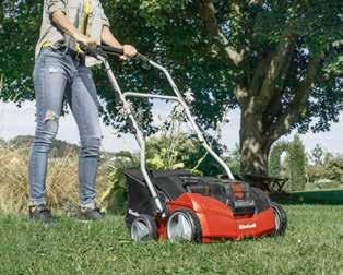 tilts for hard-toreach areas Height-adjustable telescopic handle POWER GRASS X-CHANGE TRIMMER * Working