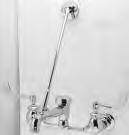 AQUASPEC COMMERCIAL FAUCETS Z842D6-LSI-LVB-PE-5XT Clinical service sink faucet with 6" wrist blade handles, bottom brace and plain end.
