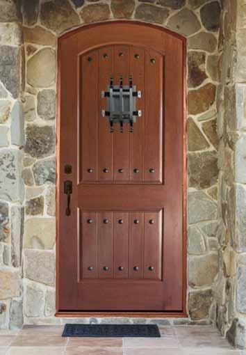 Speakea Speakeasy collection HME 246SP Camber Top Door with Optional Speakeasy and Clavos Speakeasy door grilles are