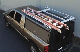 ** PLEASE SEE PAGE 31 FOR PART # S ** COVERED BODY EZ-LODOWN LADDER RACK Heavy-Duty mechanism gently lowers and raises ladder into position. In lowered position,horizontal ladder is only 4 ft.