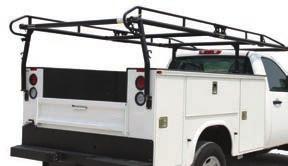 RACKS FOR TRUCKS WITH SERVICE BODIES Big 62 Width Cross Bars Provide More Carrying Capacity. For 8 Ft. and 9 Ft. Service Bodies - Standard and Extended Cab.