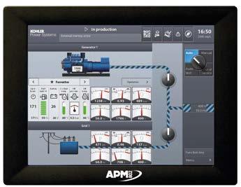 KH CONTROL PANEL APM802 dedicated to power plant management M80, transfer of information The new APM802 command/control system is specifically designed for operating and monitoring power plants for