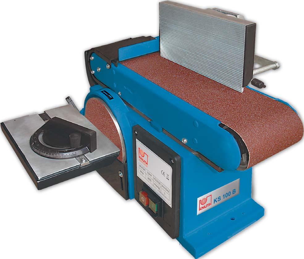 smoothing, beveling and deburring Belt Sander can be used for horizontal and vertical operation Disk sander is ideally suited for contours,