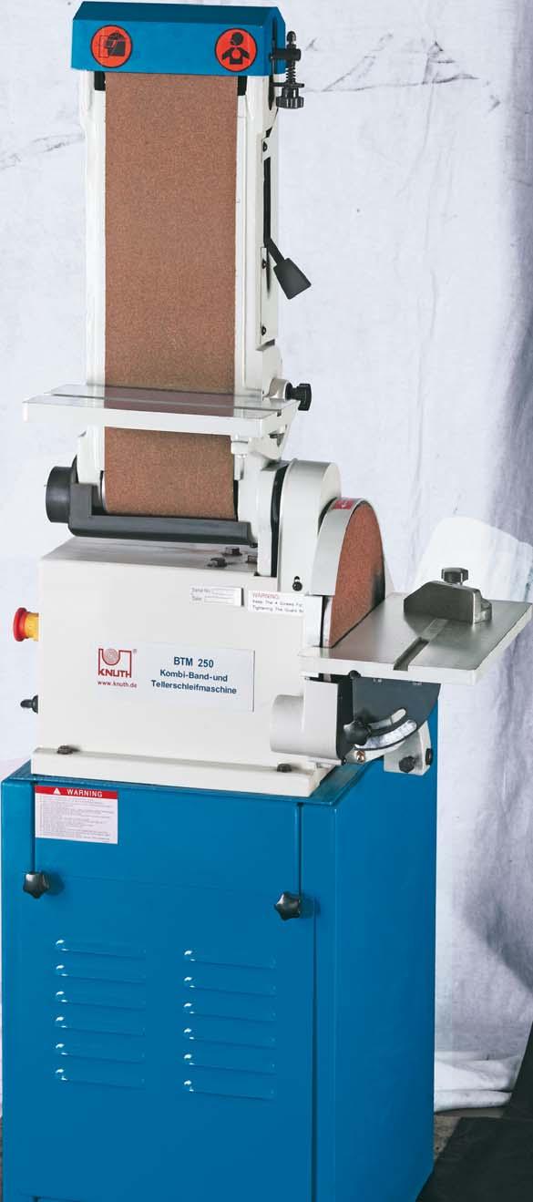 and vertically dust suction connector at disk and belt sander unit