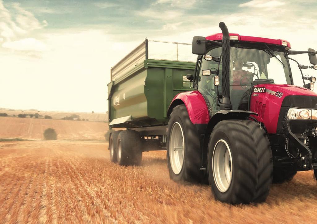 MAXIMUM POWER TO THE GROUND Maxxum CVT tractors offer excellent power to weight ratios down to 30 kg/hp for outstanding performance, optimum ground protection and better profitability.