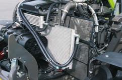 The cab air filter is easily accessible from the exterior for cleaning and ensures that the air in