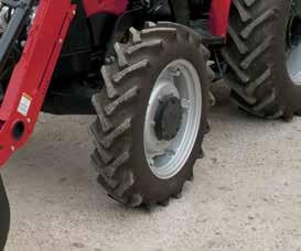 R1 BAR TREAD Standard traction for agriculture applications. Front Tires 7 14 6PR (R1), opt. Rear Tires 11.2 24 4PR (R1), opt.