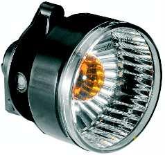 3mm PY21W Lamp BL Mg12 Hella DE-H3 fog lamp with plastic sealing cap for flush mounting in front apron or front spoiler.