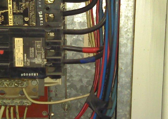 is overheating, in fact all load connections appear elevated so suspect poor connections.