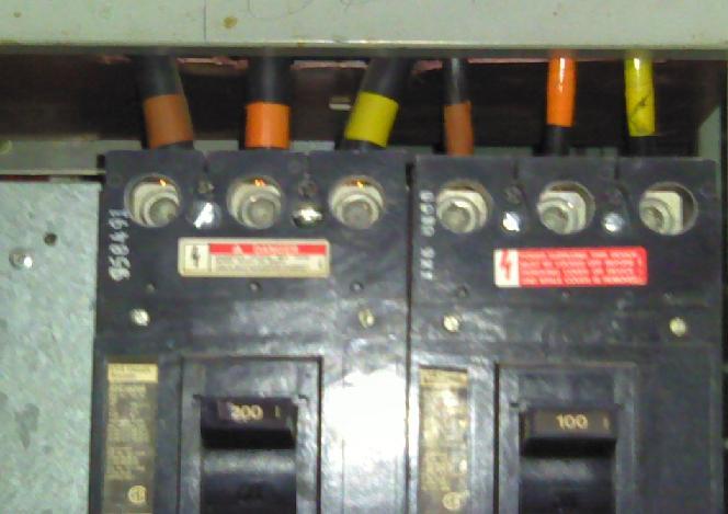 both the line and load terminals on the left hand pole. Suspect it may be only loose connection so recommend tourqing.