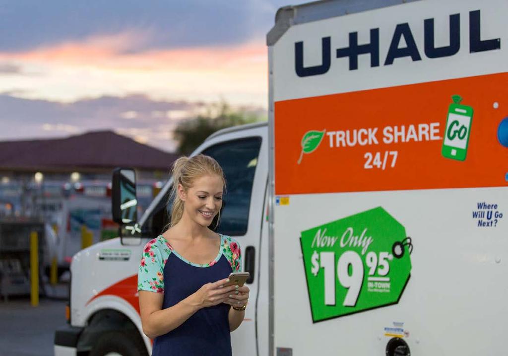 What is U-Haul Truck Share 24/7? Secure. A streamlined process for sharing vans and trucks completed entirely on a customer s mobile device. Convenient.