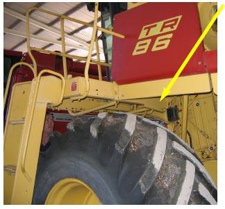Installation Mount the PRO STEER above the wheel on the left hand side of the combine harvester.