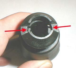 knob hole. Remove any plastic chips from shifter knob hole. B.