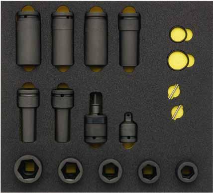 Module-ImPACT-SoCKet Set 3/4 Width: 41,5 cm, Depth: 37,7 cm 20 3/4" 00004123000 OMS-23 Impact Sockets 1 7780 791-24, 27, 30, 32, 36 mm Impact Sockets extra deep 791LT-17, 19, 24, 27, 30, 32 mm