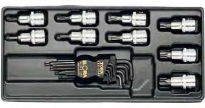 MS-14 Modul-Torx-Tools black, with transparent cover Width: 31,5 cm, Depth: 14,5 cm stable ABS plastic 00005140000 MS-14 TORX -Scrwdriver Sockets 1 900 3245-TX 20, 25,
