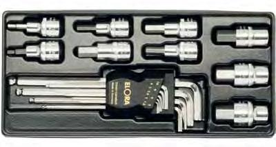0000511007000 MS-11L empty module 1 95 MS-13 Module-Allen Keys SoCKet Set 1/2 black, with transparent cover Width: 31,5 cm, Depth: 14,5 cm stable ABS plastic 00005130000