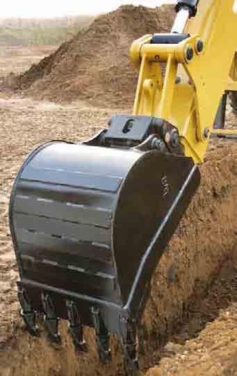 Heavy Duty Bucket. Used for digging fragmented rock, frozen ground and highly abrasive materials. Extreme Service Bucket. Used in highly abrasive, high impact soil. High Capacity Bucket.