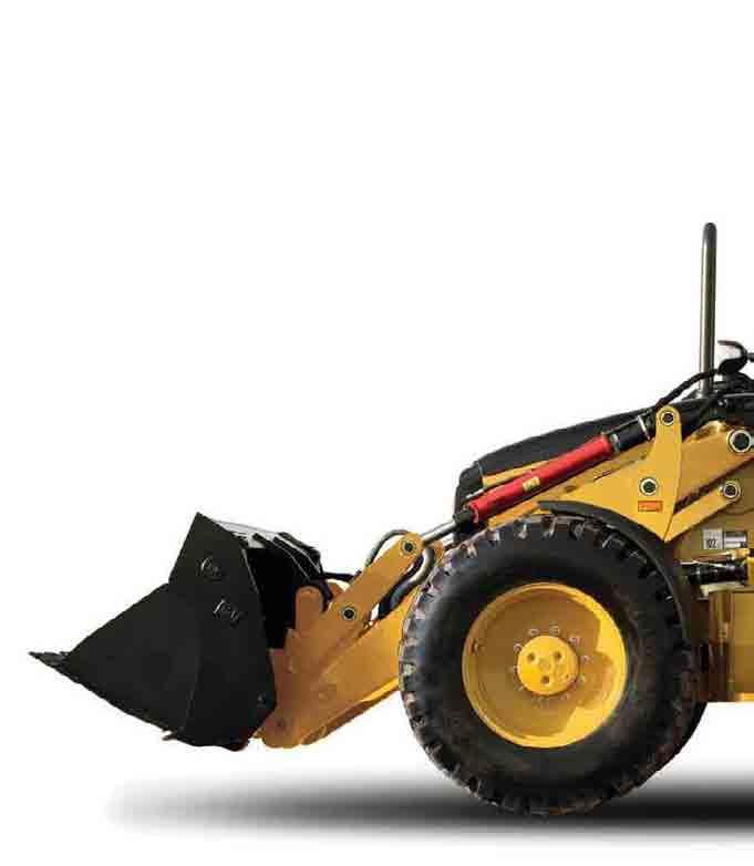 Cat 444E Backhoe Loader The Caterpillar E-Series Backhoe Loader The Next Generation Equal Size Tires The 444E is equipped with Equal Size Tires as standard, giving excellent performance in soft