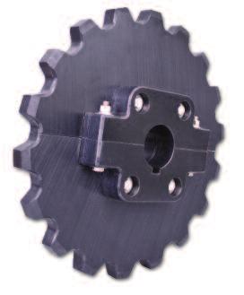 609'' Pitch Split ROLLER DIAMETER 7 /8" Sprockets Number of Catalog Pitch Stock Max. Hub Weight Lbs. Teeth Number Diameter Bore Bore Diameter L.T.B. (Approx.) 6 78C6NMS 5.22 1 1-1/2 NA 2-7/8 1.