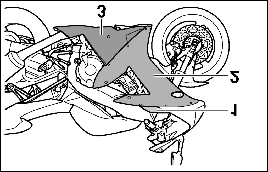 PERIODIC MAINTENANCE AND MINOR REPAIR 1. Panel A 2. Cowling A 3. Cowling B 1. Panel B 2.