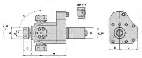 00 Tool Holder Mazak Angular Head MAZAK MP410N-12D, 415N-12D MP610-12D, 6200-16D