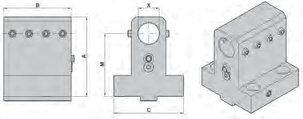 Boring Bar Holder Tool Holder NAKAMURA TOME (unit: mm) External Coolant Machine X A B C M WT-150