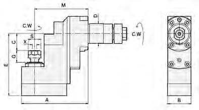 VDI Tool Holder CITIZEN (unit: mm) CITIZEN D X GSE-107 L20 GSE107- DF32-16-70 32 1-10 ER16M S Max A B C G M rpm 22 4000 88